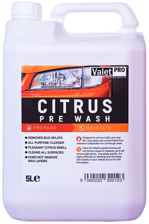 ValetPRO Citrus Pre Wash - Univerzálny čistič pre interiér aj exteriér 5L